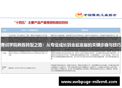 青训学院教练转型之路：从专业成长到全能发展的关键步骤与技巧